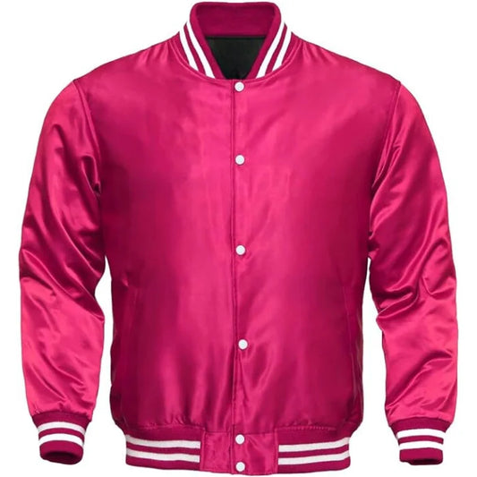 HOT PINK SATIN JACKET KIDS