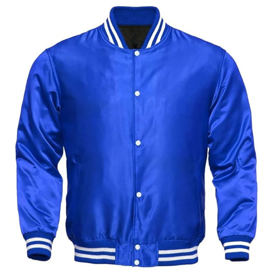 ROYAL BLUE SILK JACKET MENS