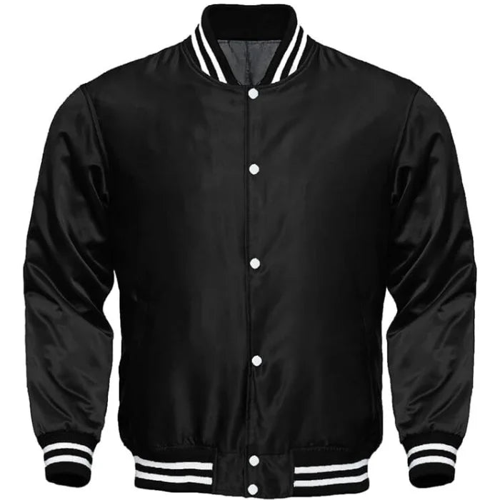 BLACK SATIN JACKET MENS