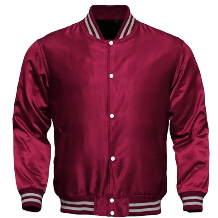 MAROON SILK JACKET MENS