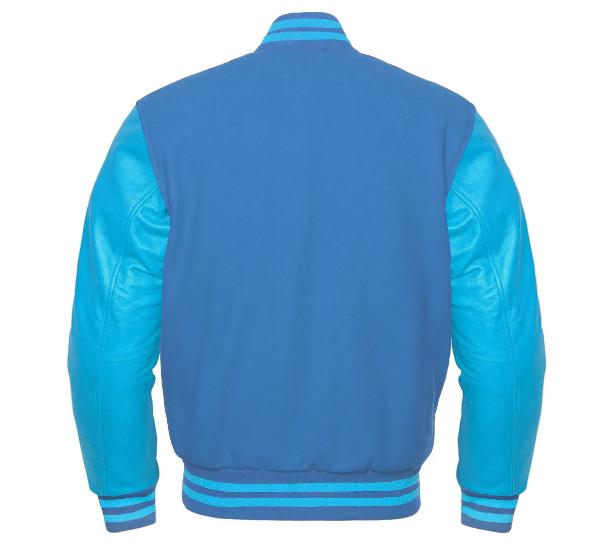 Sky Blue Varsity Jacket Back Side