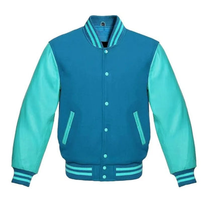 Sky Blue and Tiffany Varsity Jacket