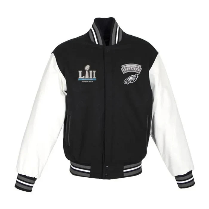 Super Bowl Champions Philadelphia Eagles Black Varsity Jacket
