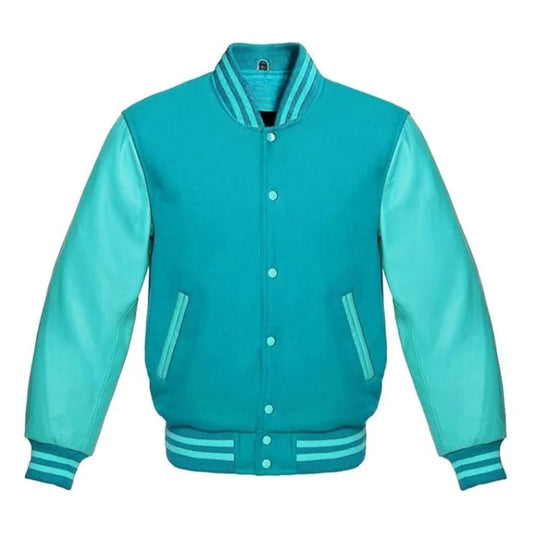 Teal and Tiffany Varsity Jacket