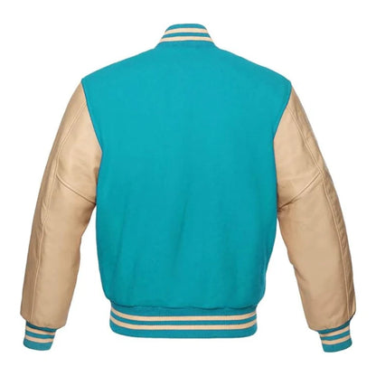 Tiffany and Cream Varsity Jacket Back Side