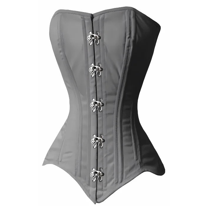 Heavy Duty 26 Double Steel Boned Waist Training Cotton Overbust Tight Shaper Corset