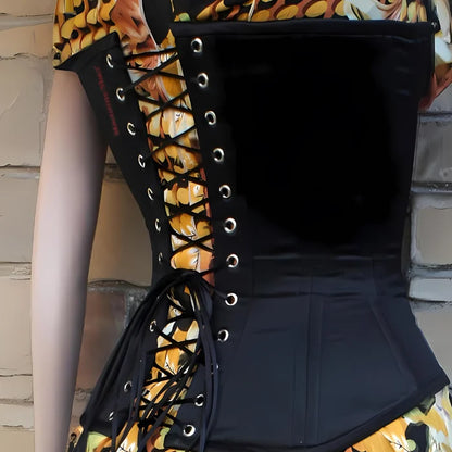 Fully Underwired Steel Boned Underbust Waist Training Lacing Satin Corset