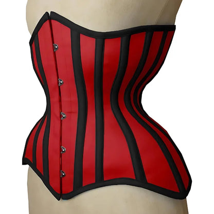 Handmade Heavy Duty Steel Boned Underbust Waist Trainer Slimming Bustier Red Corset