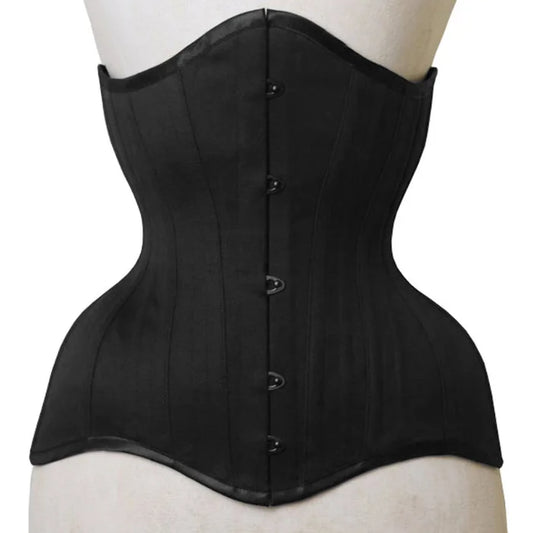 Heavy Duty 26 Double Steel Boned Waist Training COTTON Underbust Tight Shaper Corset