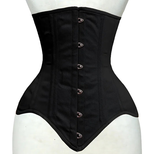 Overbust corset Double Steel Boned Waist Training Cotton corset