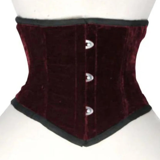 MAROON VELVET CORSET