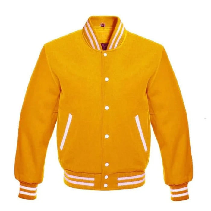 Yellow All Wool Varsity Jacket