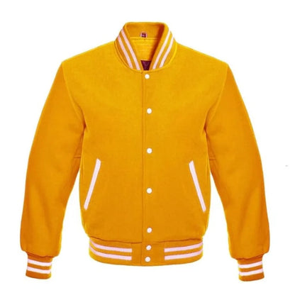 Yellow All Wool Varsity Jacket
