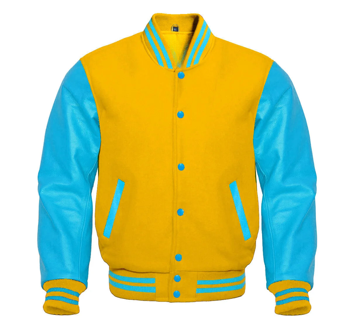 Yellow Varsity Jacket Front Side