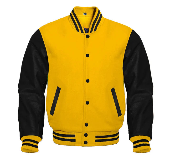 Yellow and Black Varsity Jacket
