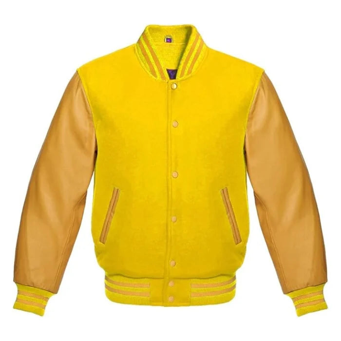 Yellow and Gold Varsity Jacket
