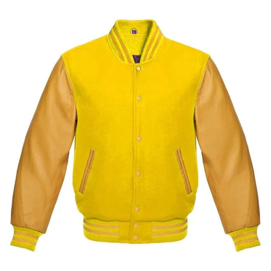 Yellow and Gold Varsity Jacket