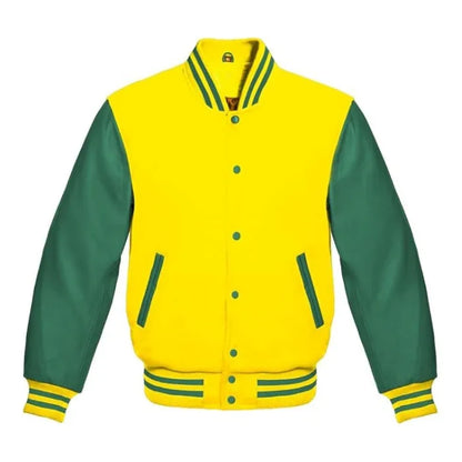Yellow and Green Varsity Jacket