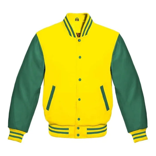Yellow and Green Varsity Jacket