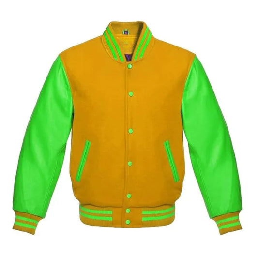 Yellow and Kelly Green Varsity Jacket