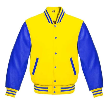Yellow and Royal Blue Varsity Jacket