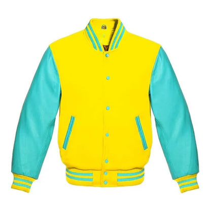 Yellow and Tiffany Varsity Jacket