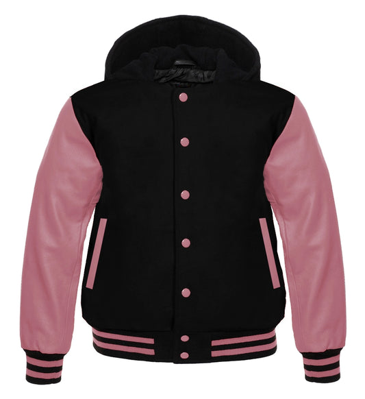BLACK AND PINK HOODIE FOR WOMEN