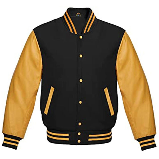 Black and gold Varsity Jacket