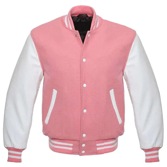 pink baseball jacket