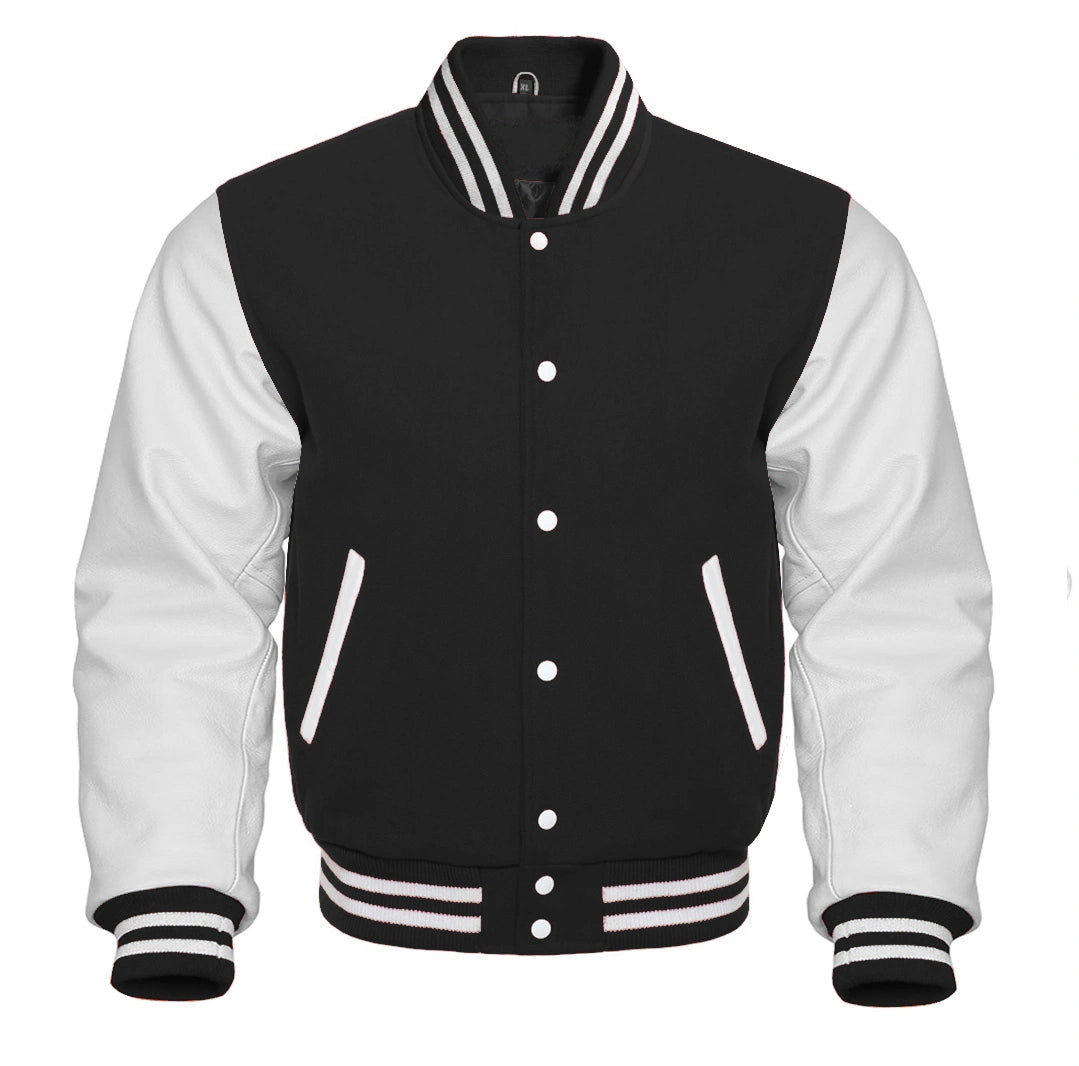 Black Varsity Jacket Mens | Arena Varsity Jacket – VarsityJacketHub