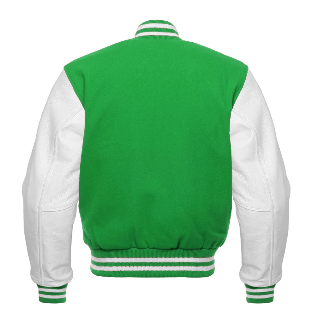 WHITE KELLY VARSITY JACKET FOR KIDS