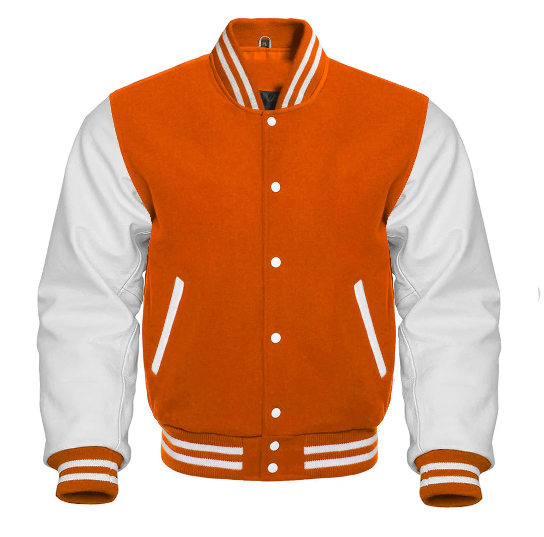 Orange Varsity Jacket for Kids