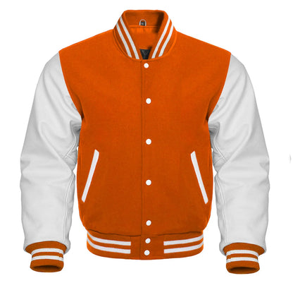Orange Varsity Jacket for Kids