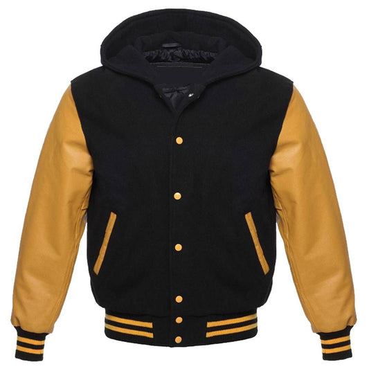 Golden Varsity Hoodie Jacket
