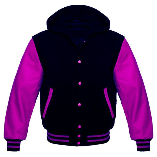 Purple Varsity Hoodie Jacket