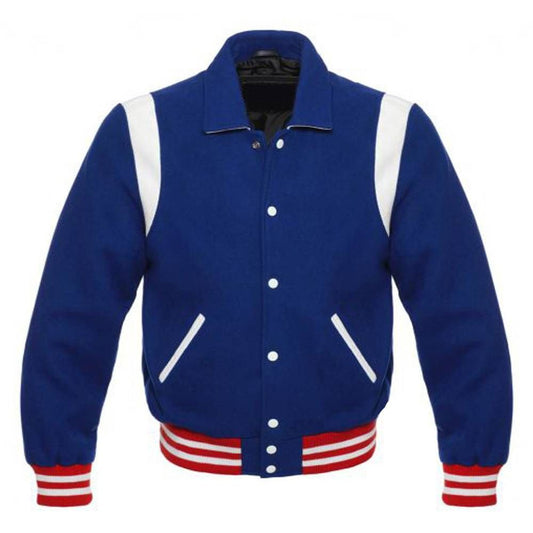 Blue Retro Varsity Jacket